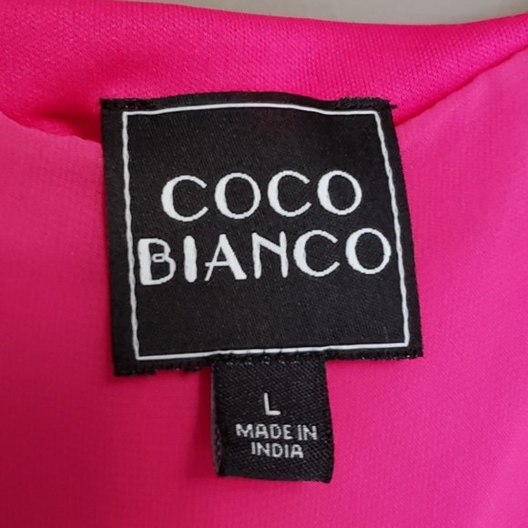 COCO BIANCO TRI-COLORED COLD SHOULDER BLOUSE - Picture 5 of 8
